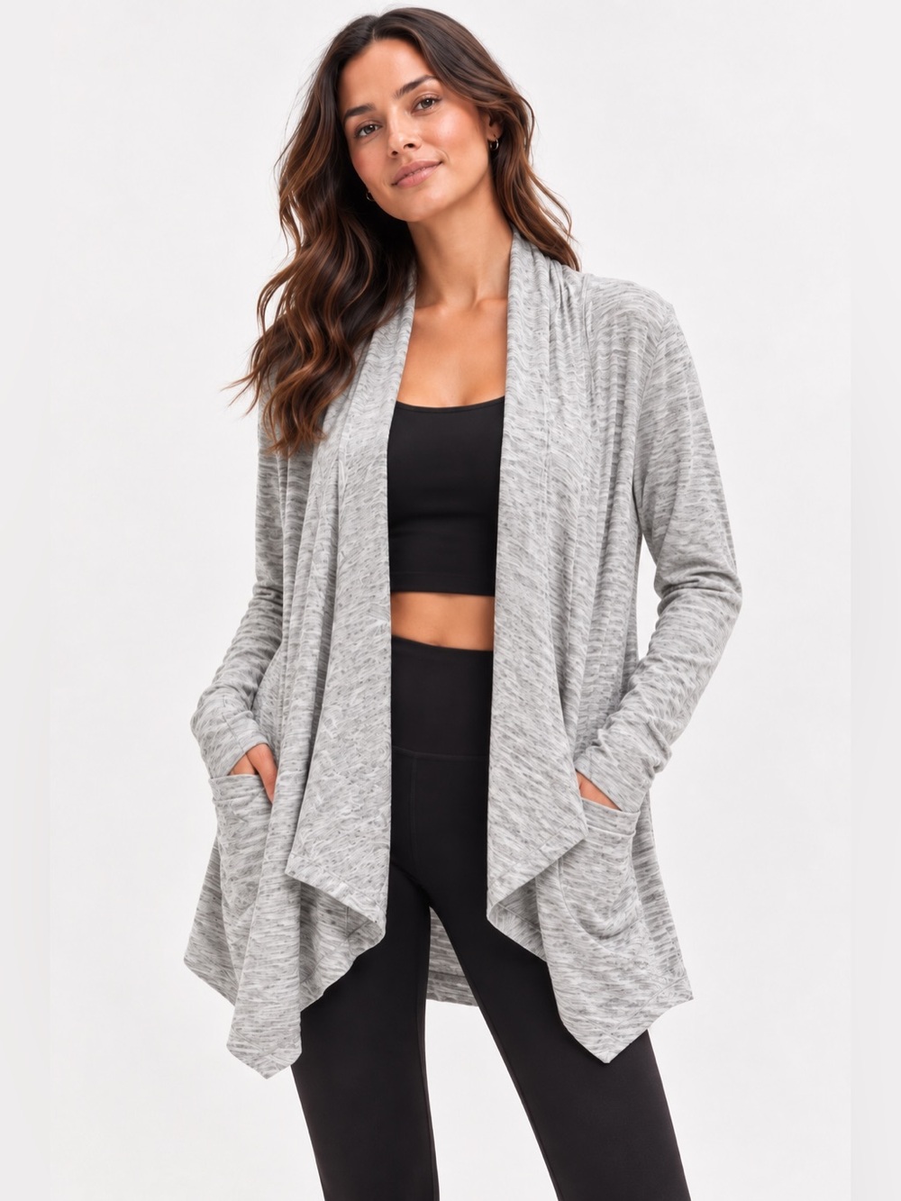 Athleta Women's Pranayama Restore Wrap in Modal Gray